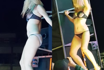 TW 廟會鋼管辣妹 show (2)