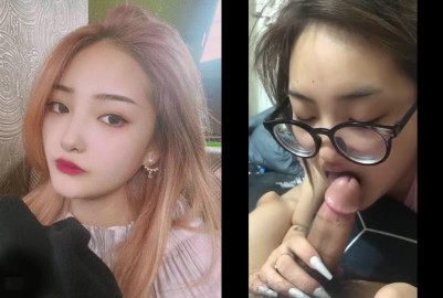 妹子掛個了眼鏡來吃棒子 看起來更加性感