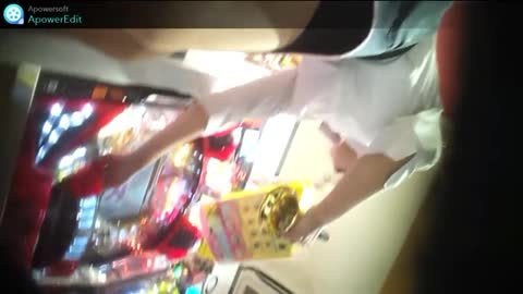 柏青哥 コーヒーガール 人妻　橫縞パンティ