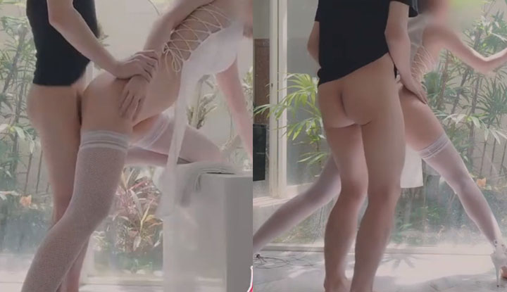 白絲高跟顏值身材天花板模特，為了錢成為富人的精盆，被金主各種啪啪蹂躪